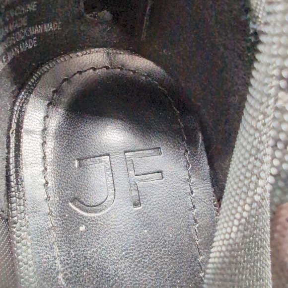 Jules Throwback Sz 6 Black Elegant High Heels with Peep-Toe Design By JF - Picture 9 of 9